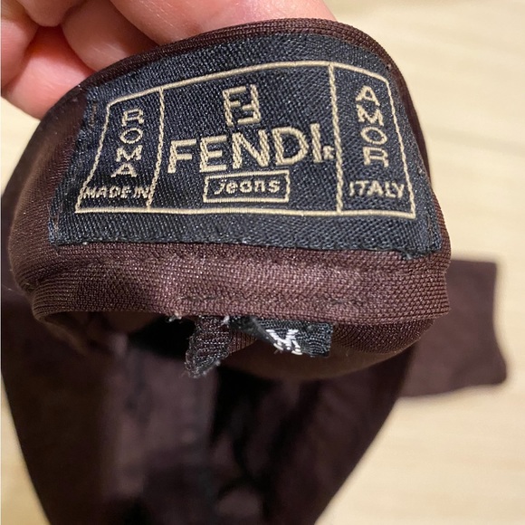 FENDI Brown FF Monogram Pants or Slacks - Picture 5 of 6